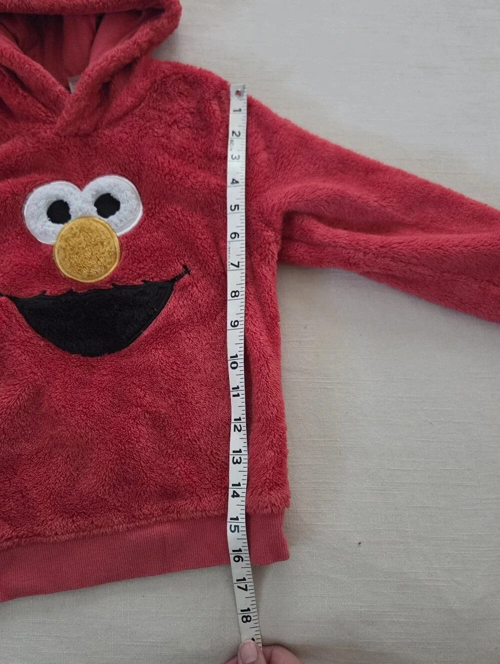 H&m Sesame Street Elmo Plush Hoodie Sweater Red 4t 5t